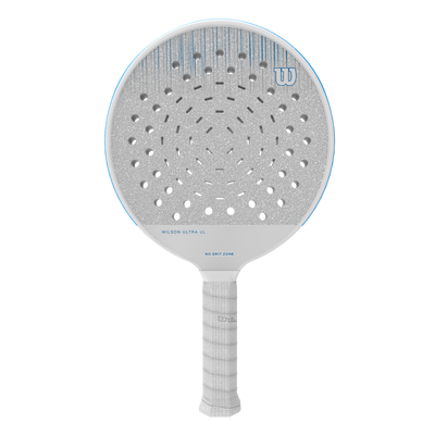 Wilson Ultra UL GRUUV Platform Tennis Paddle White / Bright Blue - miPADDLE